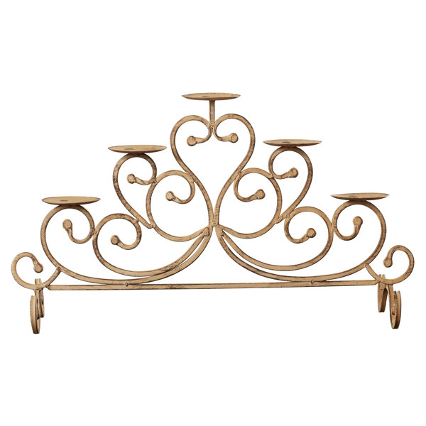 House of Hampton® 14.25'' H Iron Fireplace Candelabra & Reviews Wayfair